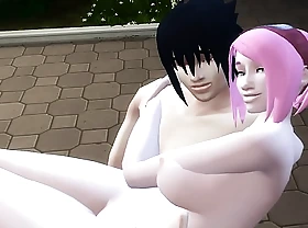 Sasuke y Sakura Dia Romantico Sexo en Publico Naruto Hentai