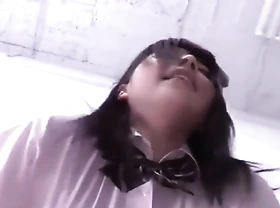 Japanese girl trapped in wall