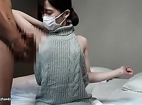 Japanese girl gives a guy an armpit job