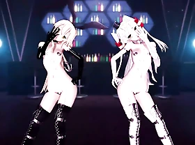 Sexy Amatsukaze with the addition of Shimakaze - Hot Dance Almost Full Naked