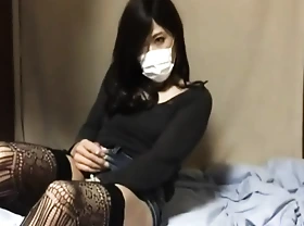 Quarantined Chinese Ladyboy very scalding making some tokens